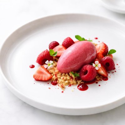 Image of Sorbet De Fraises Et De Framboises Strawberry Raspberry