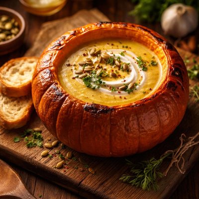 Image of Soup in a Pumpkin Vegan
