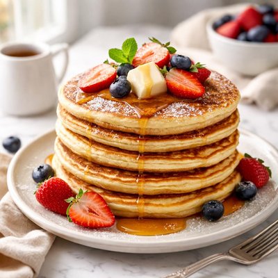 Image of Sour Cream and Buttermilk Pancakes