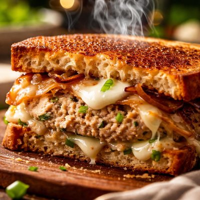 Image of Sour Cream and Onion Turkey Patty Melts