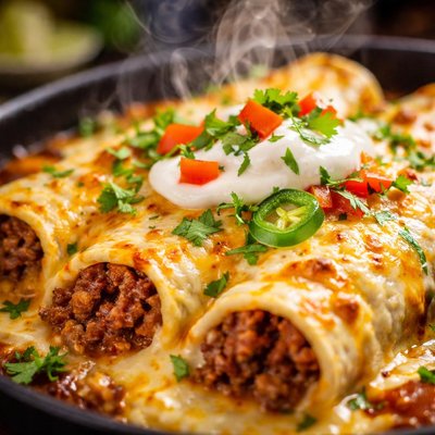 Image of Sour Cream Beef Enchiladas