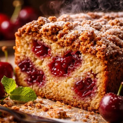 Image of Sour Cream Cherry Coffee Cake