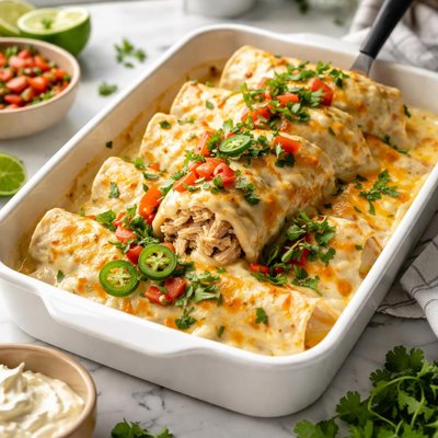 Image of Sour Cream Chicken Enchiladas