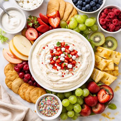 Image of Sour Cream Cream Cheese Marshmallow Fruit Dip