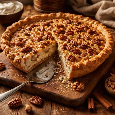 Image of Sour Cream Nut Pie Nddetrter Med Fldecr
