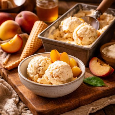 Image of Sour Cream Peach Ice Cream