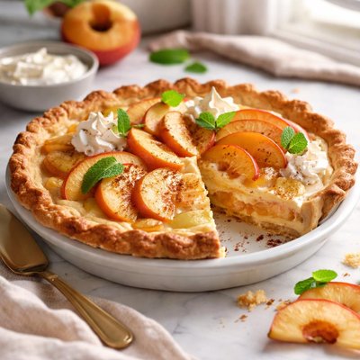 Image of Sour Cream Peach Pie