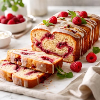 Image of Sour Cream Raspberry Swirl Loaf