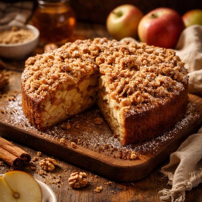 Image of Sourdough Apple Crumble Cake