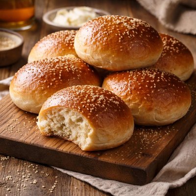 Image of Sourdough Hamburger Buns