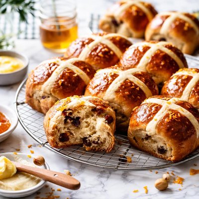 Image of Sourdough Hot Cross Buns
