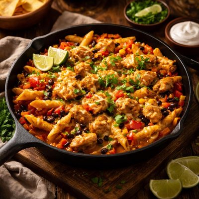 Image of South of the Border Chicken and Pasta Skillet