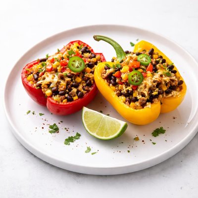 Image of South of the Border Stuffed Bell Peppers