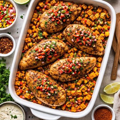 Image of Southern Chicken Breasts with Sweet Potatoes