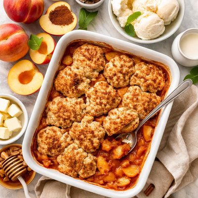 Image of Southern Cinnamon Peach Cobbler