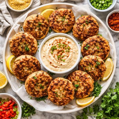 Image of Southern Crab Cakes with Remoulade Dipping Sauce