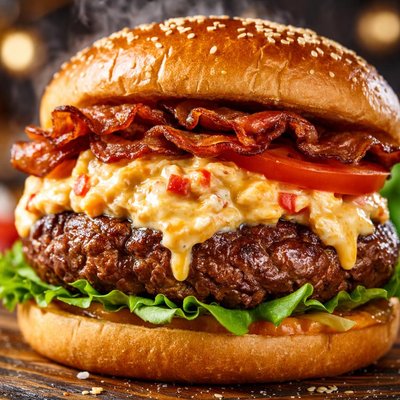 Image of Southern Pimento Cheese Burger by Harold Cohen Ultimate Burger