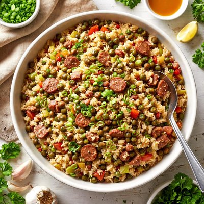 Image of Southern Style Black Eyed Peas Rice