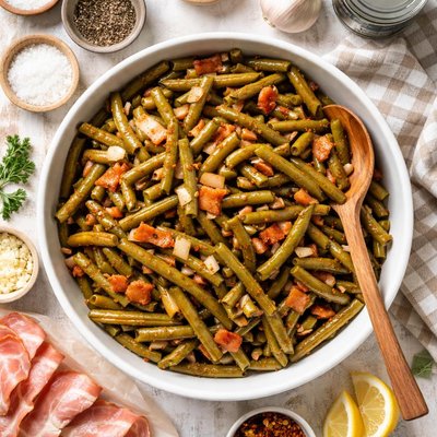 Image of Southern Style Seasoned Green Beans from Canned