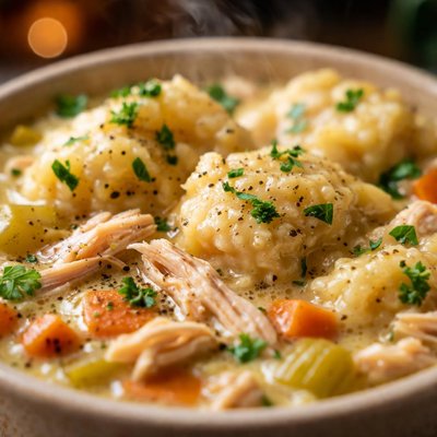 Image of Southern Style Slow Cooker Chicken and Dumplings
