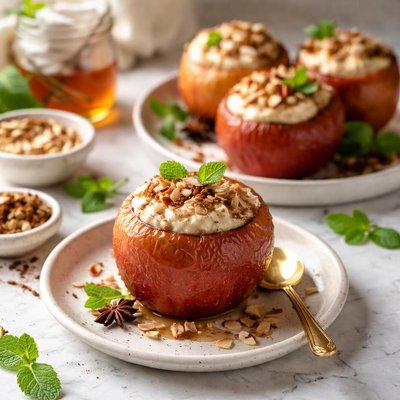 Image of Southwest Baked Apples with Almond Cream