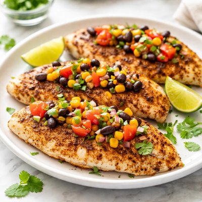 Image of Southwest Baked Fish Fillets Ww 3 Points