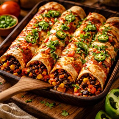Image of Southwest Black Bean and Corn Enchiladas