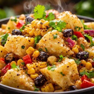 Image of Southwest Potato Salad with Grilled Corn