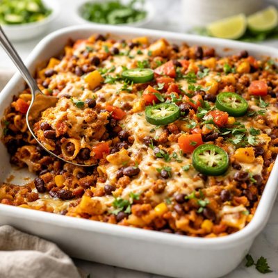 Image of Southwest Sausage and Pasta Casserole