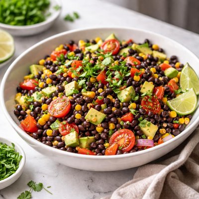 Image of Southwest Style Black Bean Cilantro Diced Veggie Salad
