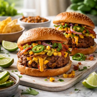 Image of Southwest Style Stuffed Cheeseburgers