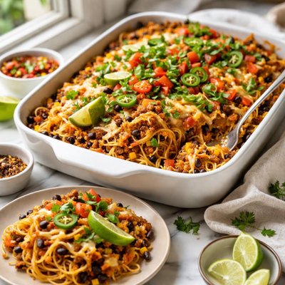 Image of Southwestern Baked Spaghetti
