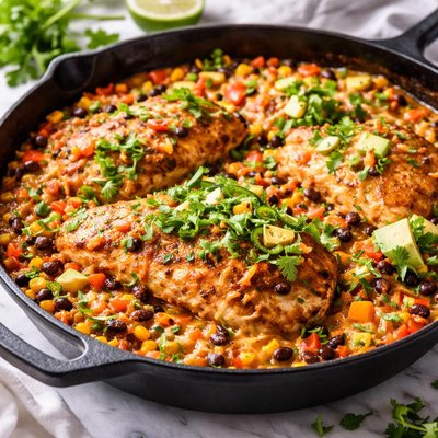 Image of Southwestern Cheesy Chicken Skillet