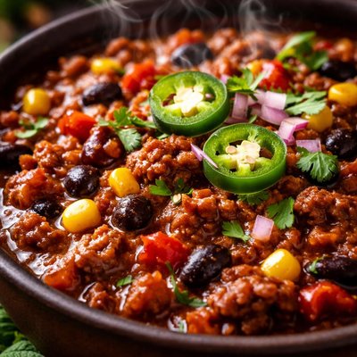 Image of Southwestern Chipotle Chili with Black Beans and Corn