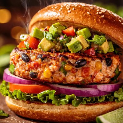 Image of Southwestern Salmon Burgers