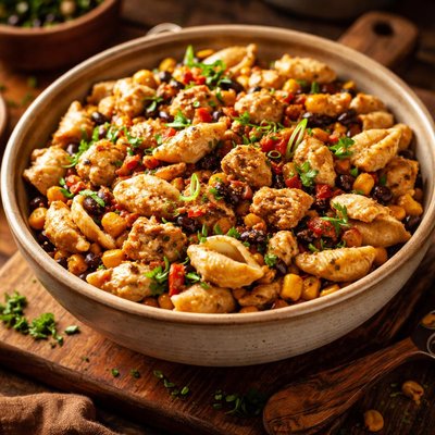 Image of Southwestern Shells with Chicken and Corn