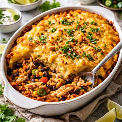 Image of Southwestern Shepherds Pie with Chicken and Chili Mashed Potato