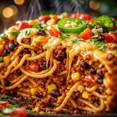 Image of Southwestern Spaghetti Pie