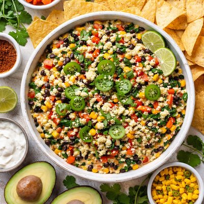 Image of Southwestern Spinach Black Bean Dip