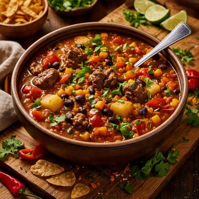 Image of Southwestern Vegetable Beef Soup