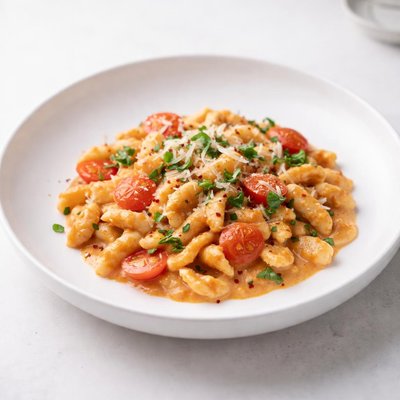 Image of Spaetzle in Herbed Tomato Cream Sauce