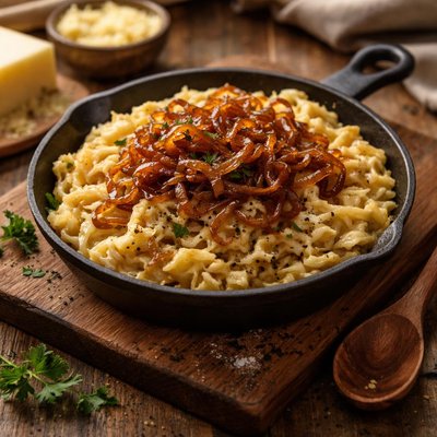 Image of Spaetzle with Gruyre and Caramelized Onions