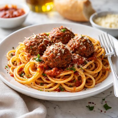 Image of Spaghetti and Italian Meatballs