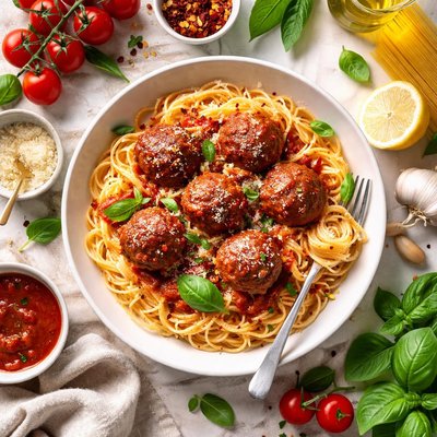 Image of Spaghetti and Meatballs Italian