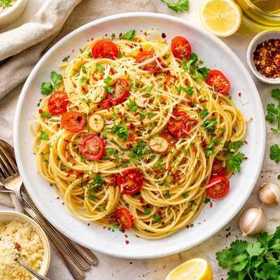 Image of Spaghetti in Olive Oil and Garlic