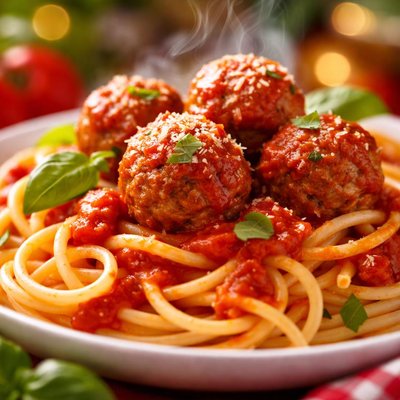 Image of Spaghetti Meatballs Kid Style