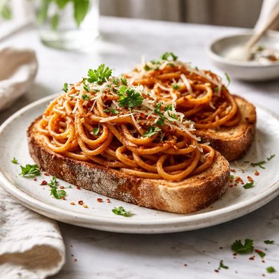 Image of Spaghetti on Toast
