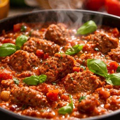 Image of Spaghetti Sauce with Hot Italian Sausage