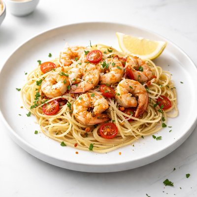 Image of Spaghetti Shrimp Platter
