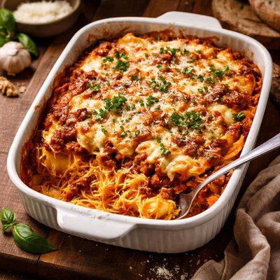 Image of Spaghetti Squash Lasagna No Pasta Noodles
